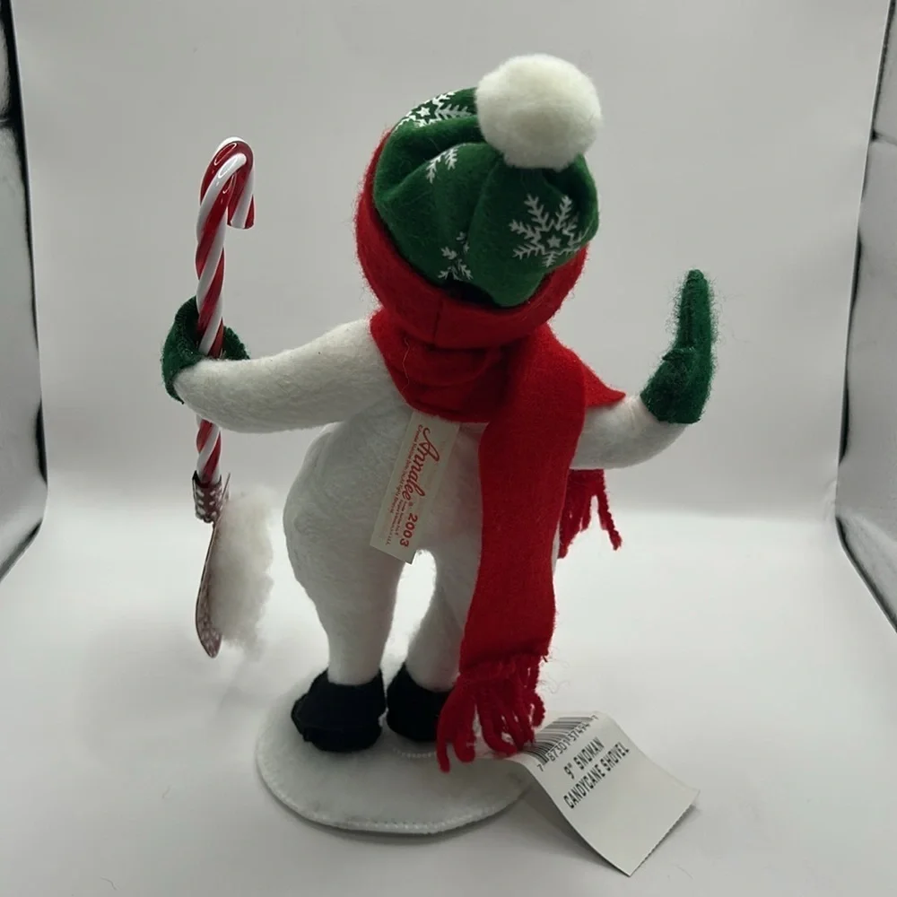 Annalee Snowman with Candy cane Shovel 2003